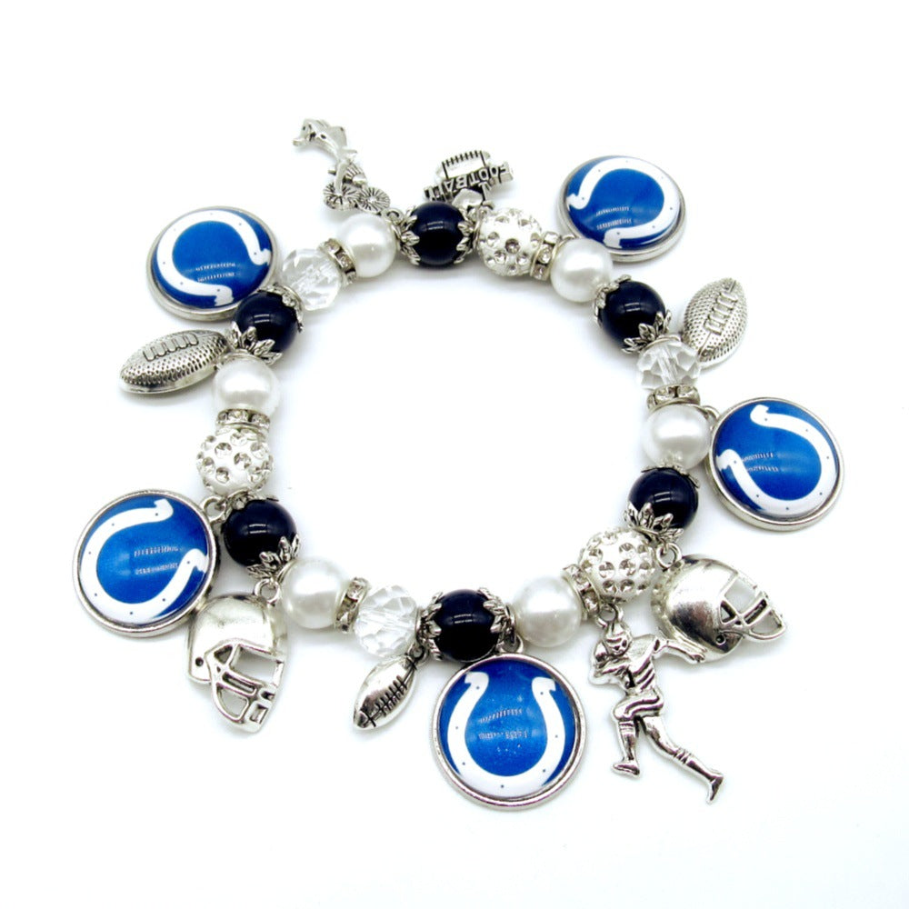 NFL Elastic Beaded Bracelet, Unisex