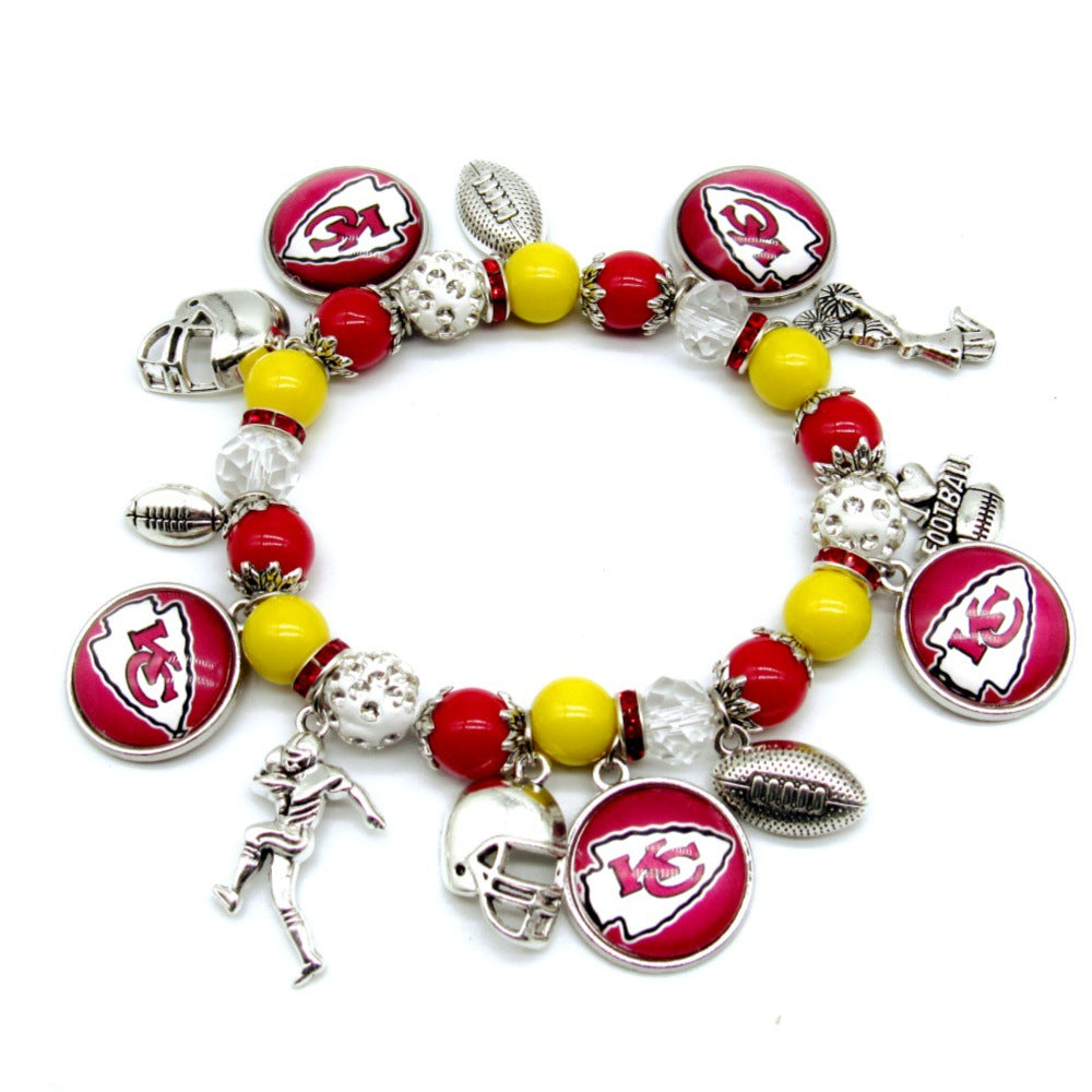 NFL Elastic Beaded Bracelet, Unisex