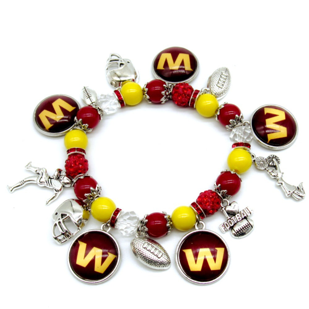 NFL Elastic Beaded Bracelet, Unisex