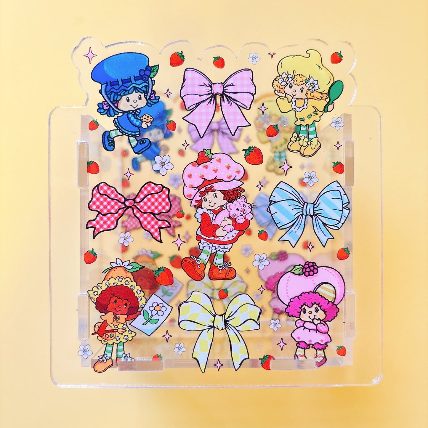 Acrylic Pen Holder Pen Box Storage Cross-bordertkus Hot-selling Strawberry Girlstrawberry Shortcake