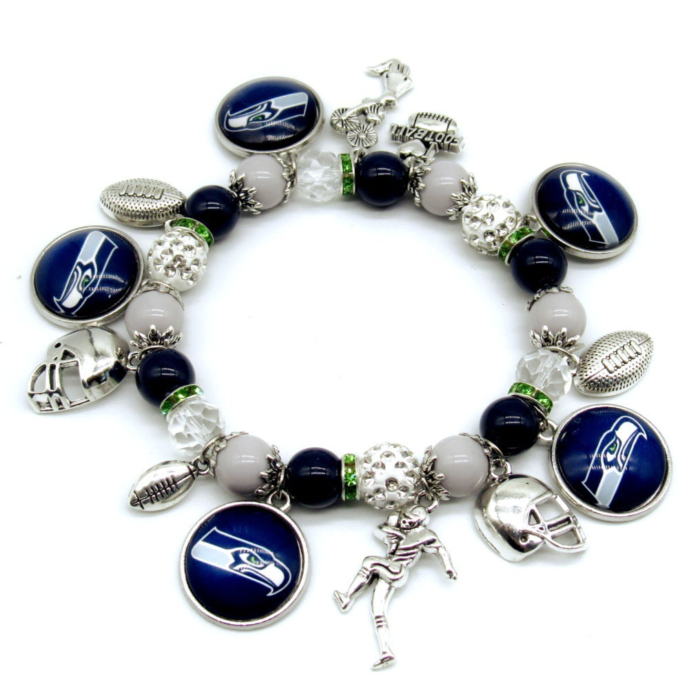 NFL Elastic Beaded Bracelet, Unisex