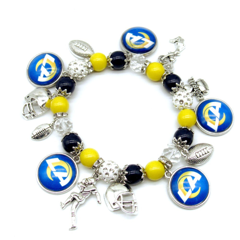 NFL Elastic Beaded Bracelet, Unisex