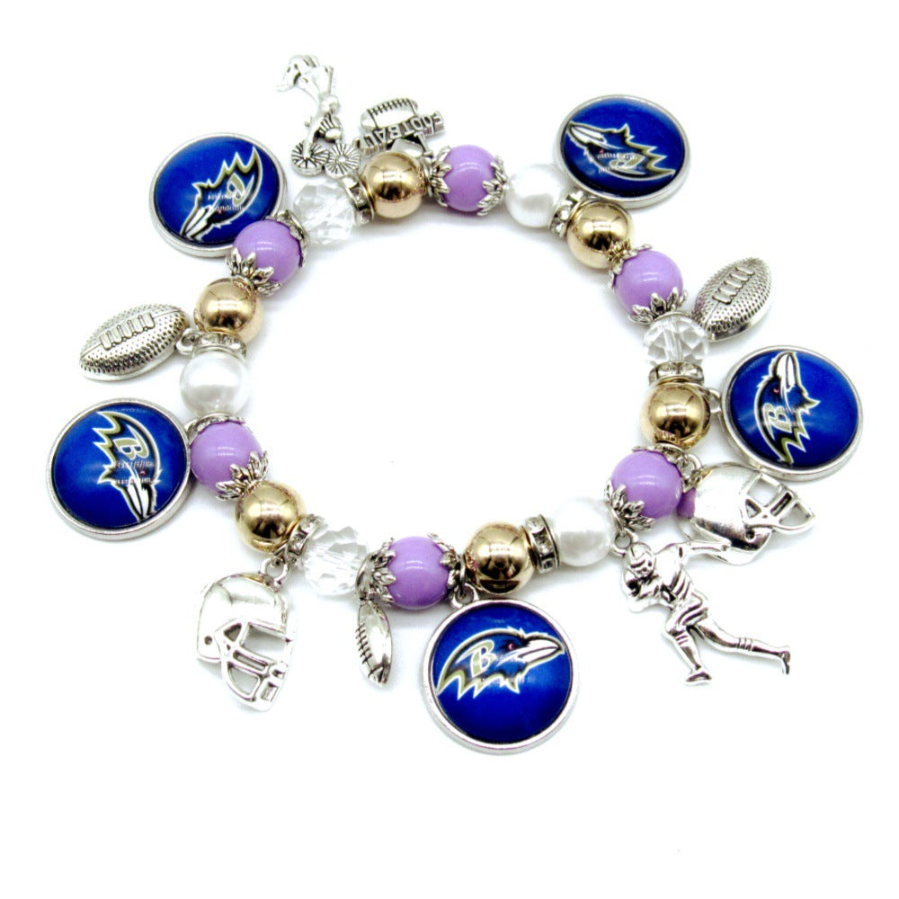 NFL Elastic Beaded Bracelet, Unisex