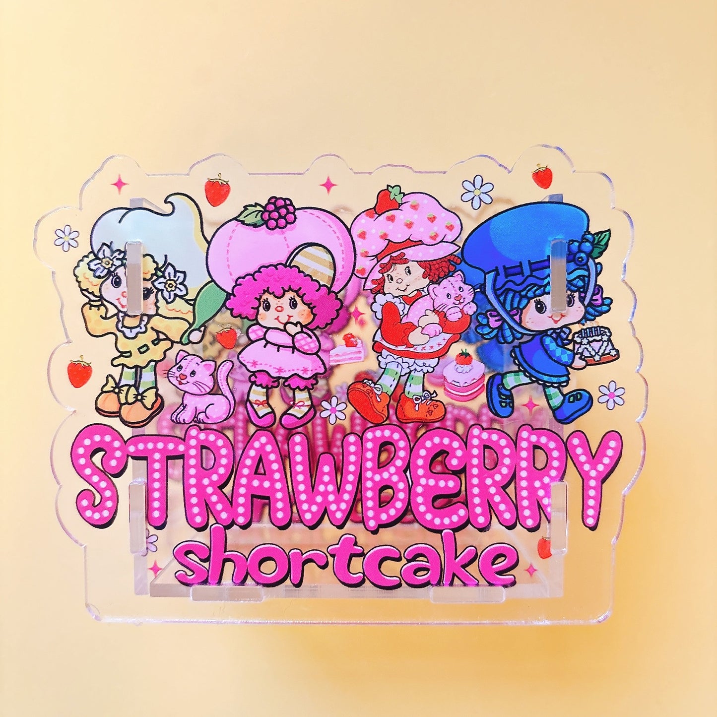 Acrylic Pen Holder Pen Box Storage Cross-bordertkus Hot-selling Strawberry Girlstrawberry Shortcake