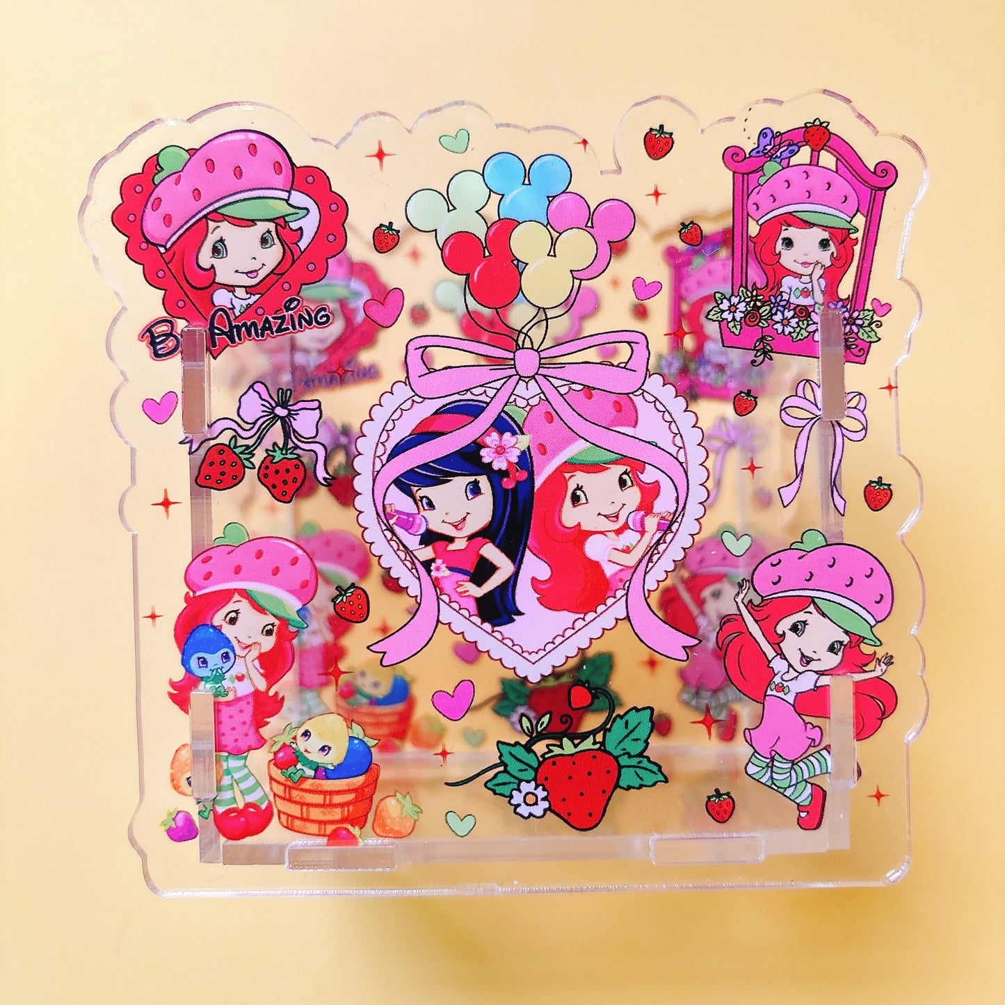 Acrylic Pen Holder Pen Box Storage Cross-bordertkus Hot-selling Strawberry Girlstrawberry Shortcake