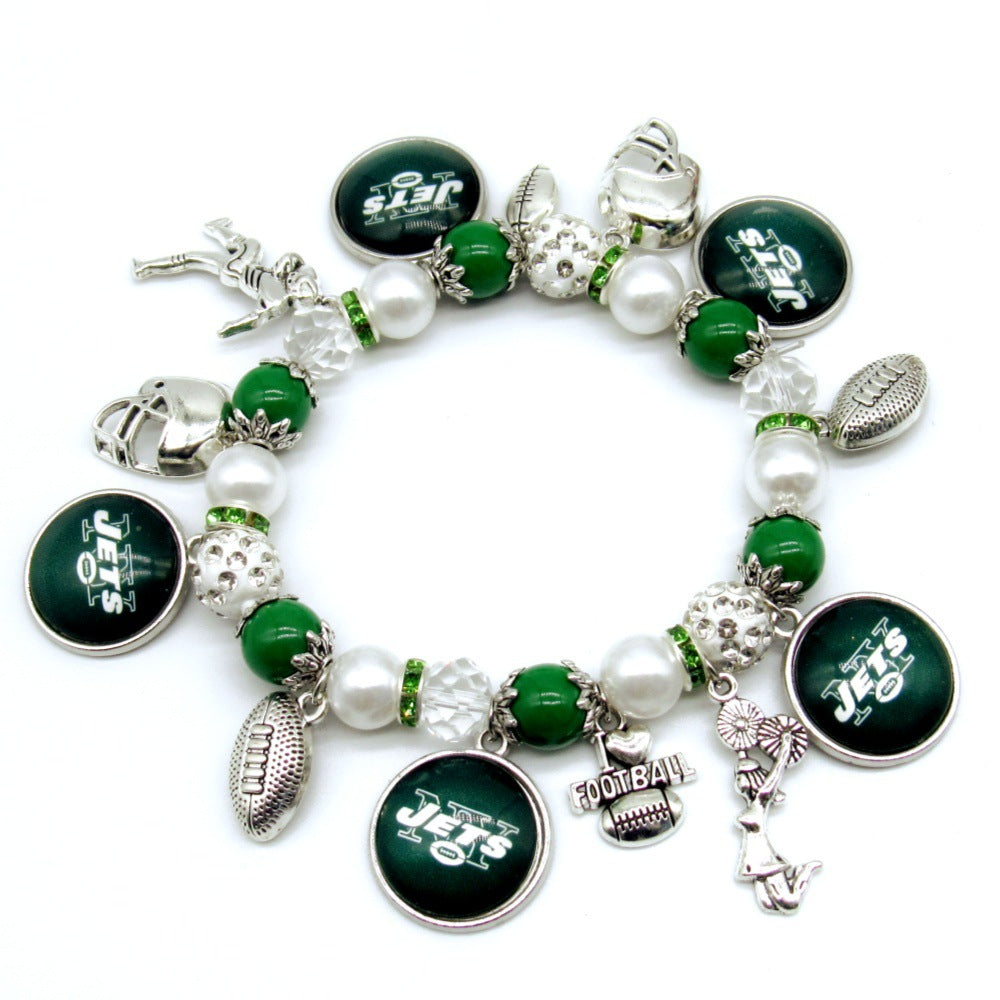 NFL Elastic Beaded Bracelet, Unisex