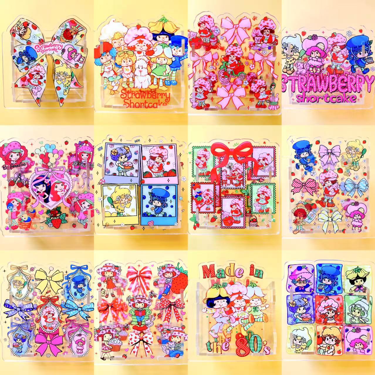 Acrylic Pen Holder Pen Box Storage Cross-bordertkus Hot-selling Strawberry Girlstrawberry Shortcake