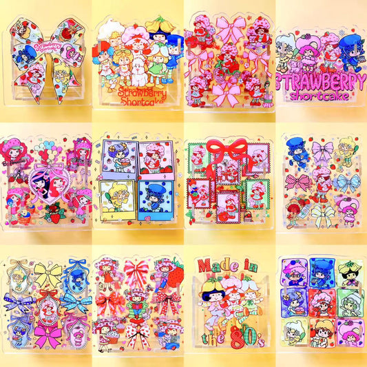 Acrylic Pen Holder Pen Box Storage Cross-bordertkus Hot-selling Strawberry Girlstrawberry Shortcake