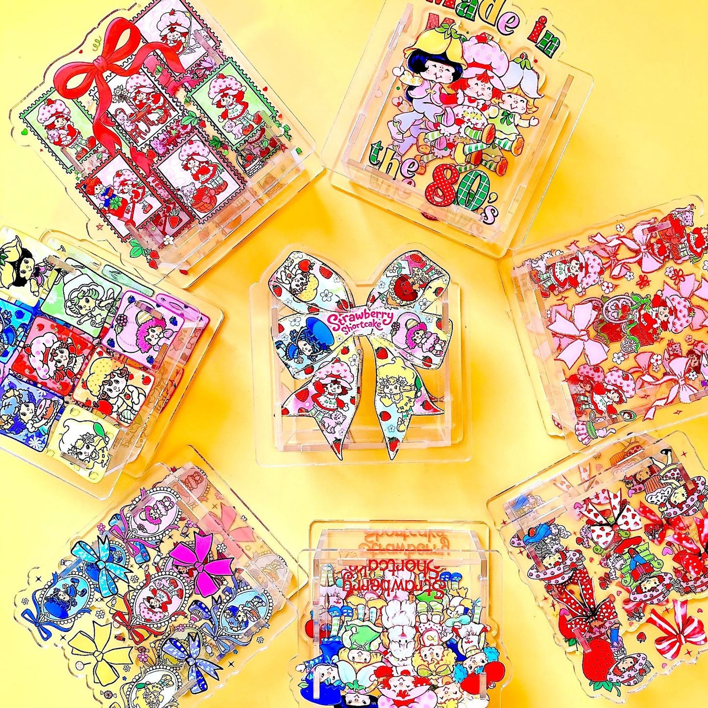 Acrylic Pen Holder Pen Box Storage Cross-bordertkus Hot-selling Strawberry Girlstrawberry Shortcake