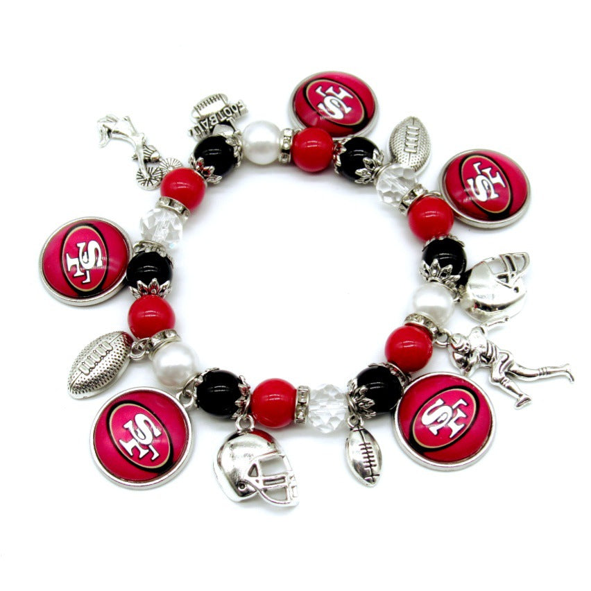 NFL Elastic Beaded Bracelet, Unisex