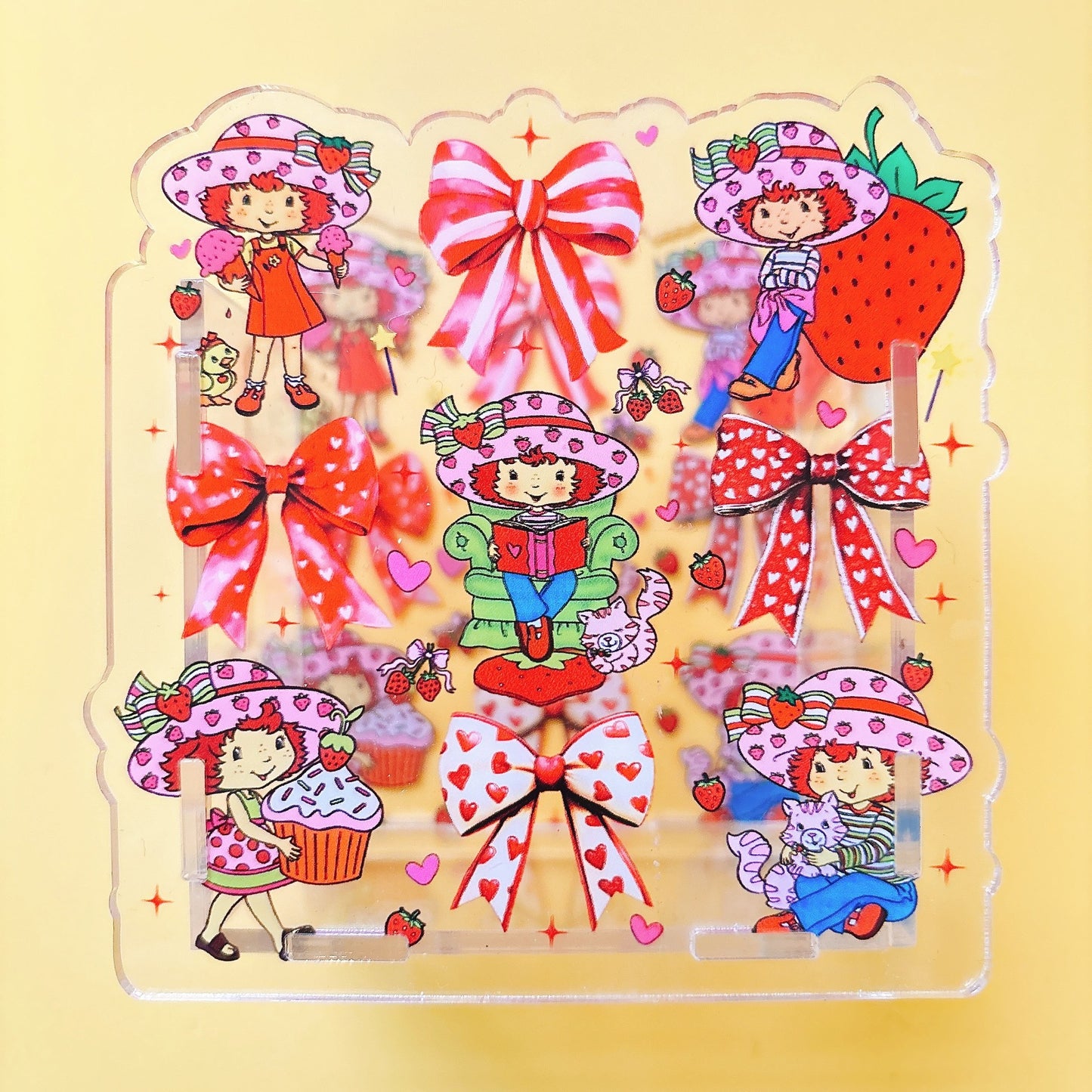Acrylic Pen Holder Pen Box Storage Cross-bordertkus Hot-selling Strawberry Girlstrawberry Shortcake
