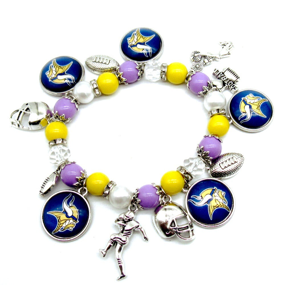 NFL Elastic Beaded Bracelet, Unisex