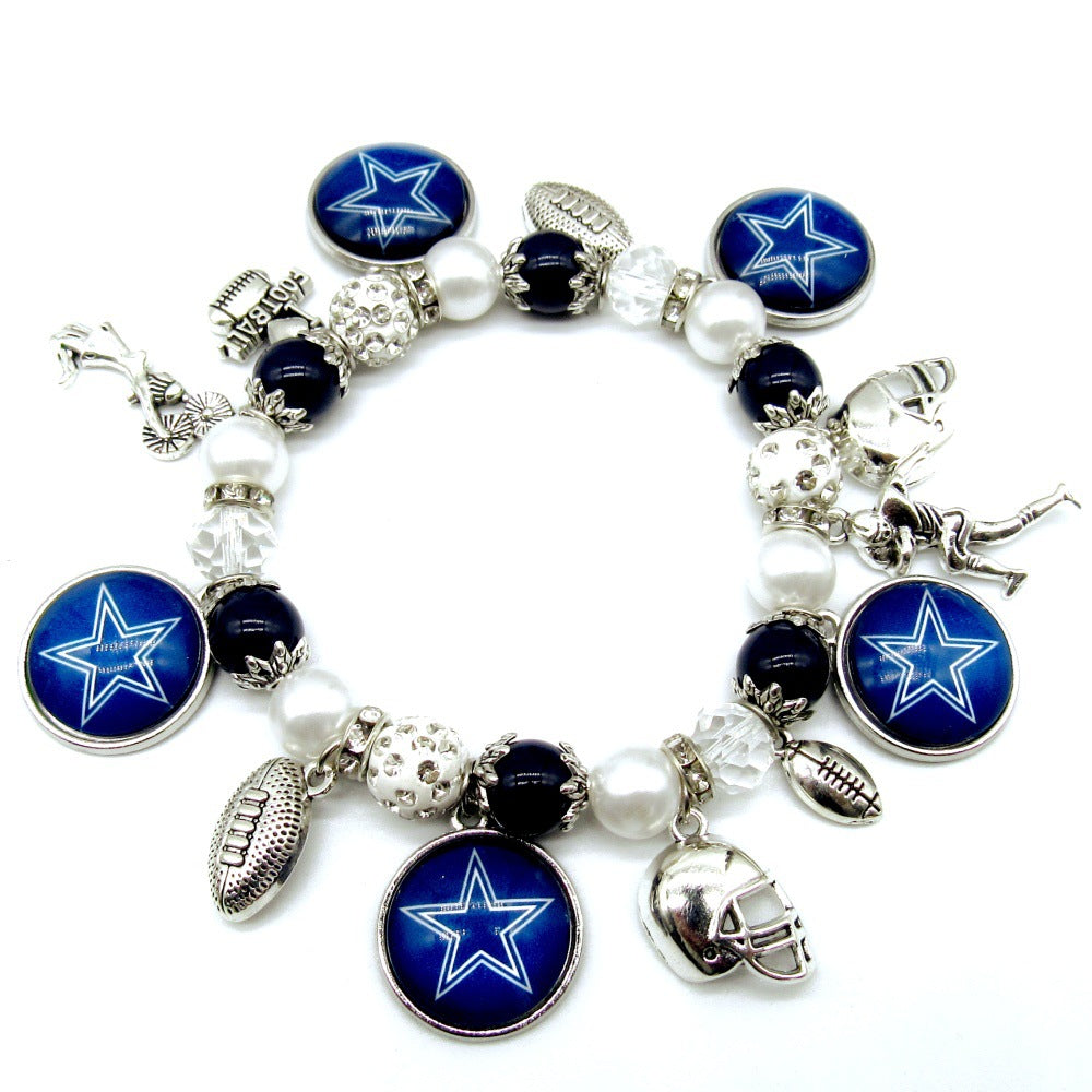 NFL Elastic Beaded Bracelet, Unisex