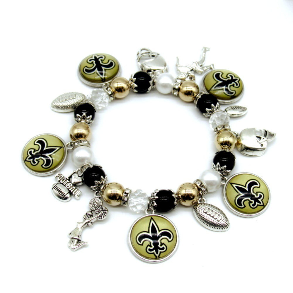 NFL Elastic Beaded Bracelet, Unisex